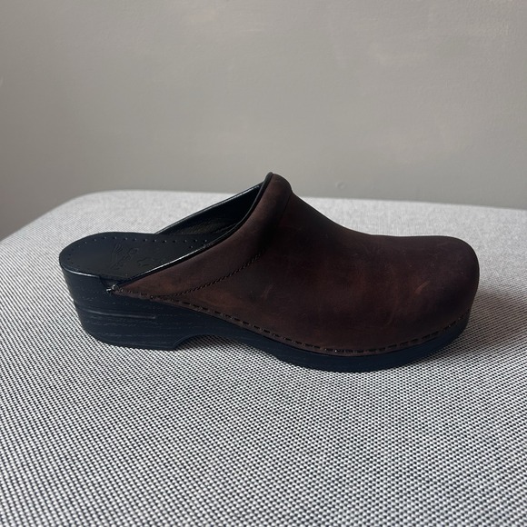Dansko sonja clog 41 oiled brown leather nursing - Picture 5 of 12